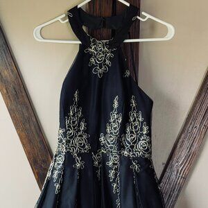 Windsor Black & Gold Prom Dress